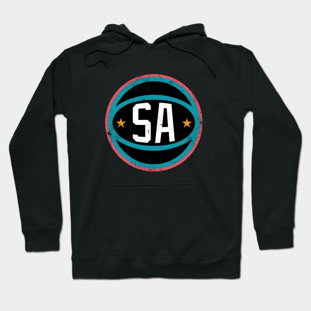 San Antonio Retro Ball - Fiesta Black Hoodie by KFig21